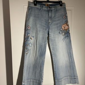 Driftwood Charlie Embroidered Wide Leg Jeans